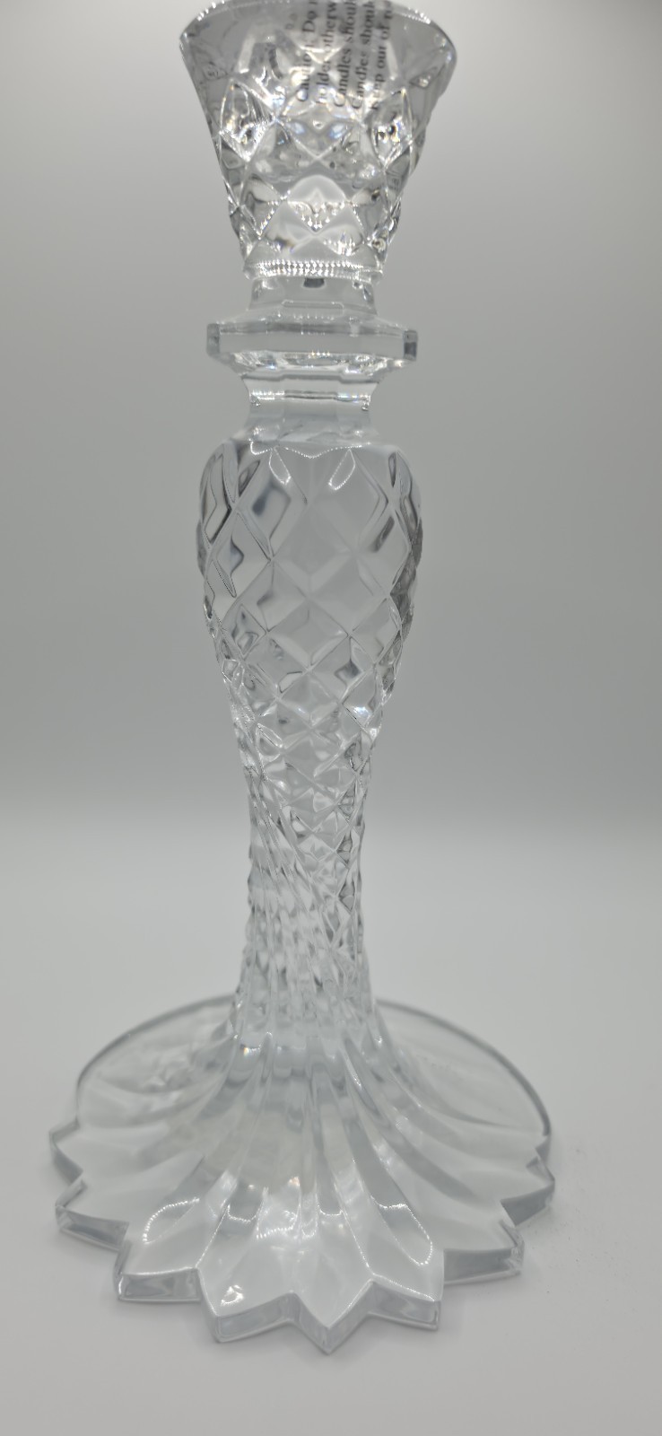 PAIR Waterford Crystal SEA JEWEL Seahorse 10” Candlesticks. Never Used W/Sticker