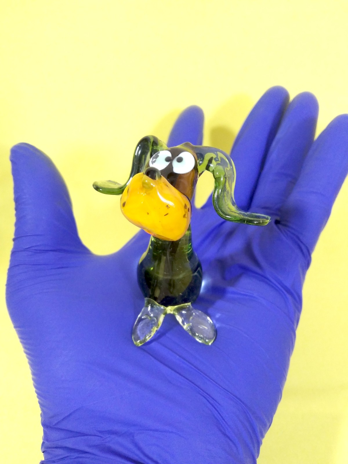 Rare miniature figures 9 pieces handmade blown glass Ukraine USSR-70s