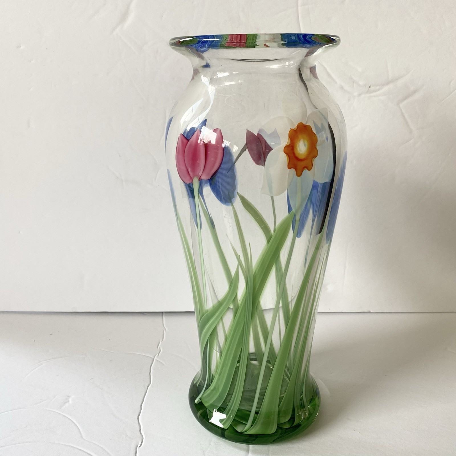 Orient and Flume Original Tall Tulip Vase Bruce Sillars Signed 11.5”