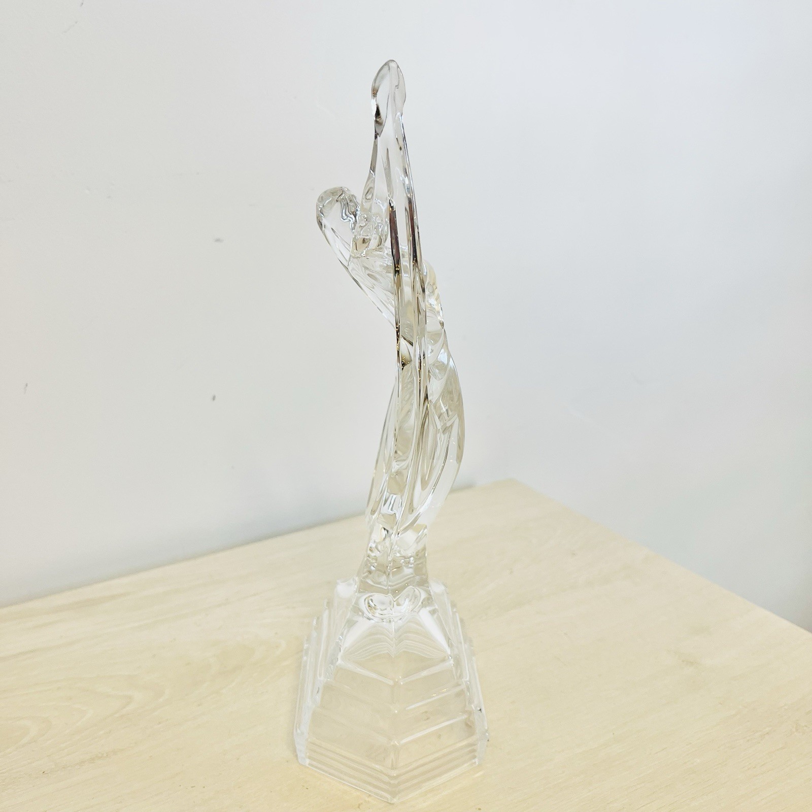 Vintage Royal Rock Crystal Glass Ballet Dancer Art Deco Style 11″ RCR Italy 80’s