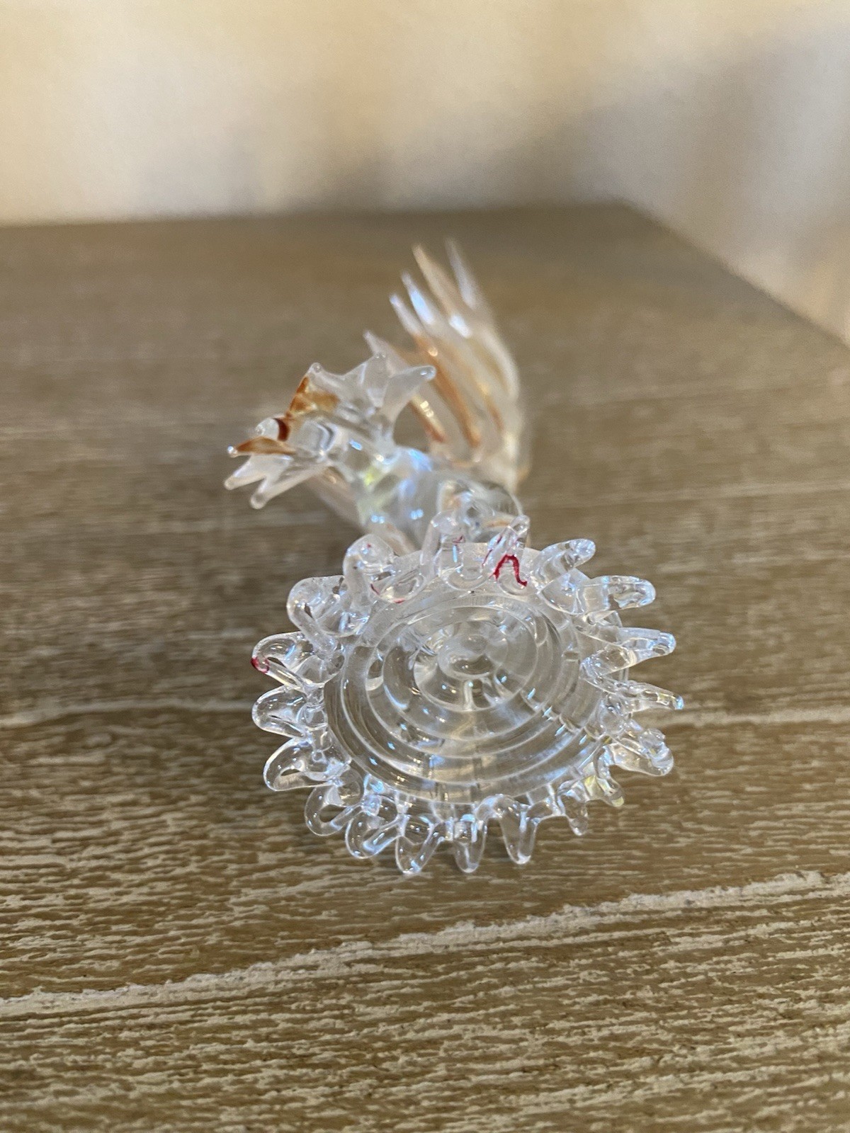 Hand Blown glass bald Eagle 3.5” T X 2” W