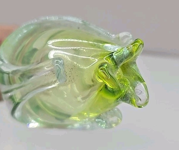 Princ Czech Republic Hand Blown Art Glass Flowers Tulips Long Stem Yellow Blue