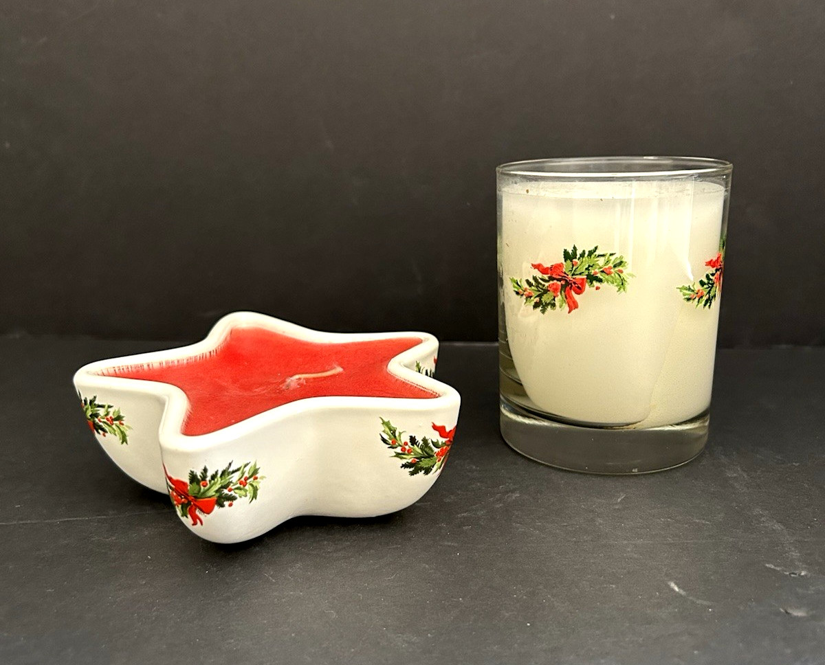 Pfaltzgraff Christmas Heritage Pattern Candle and Star Votive