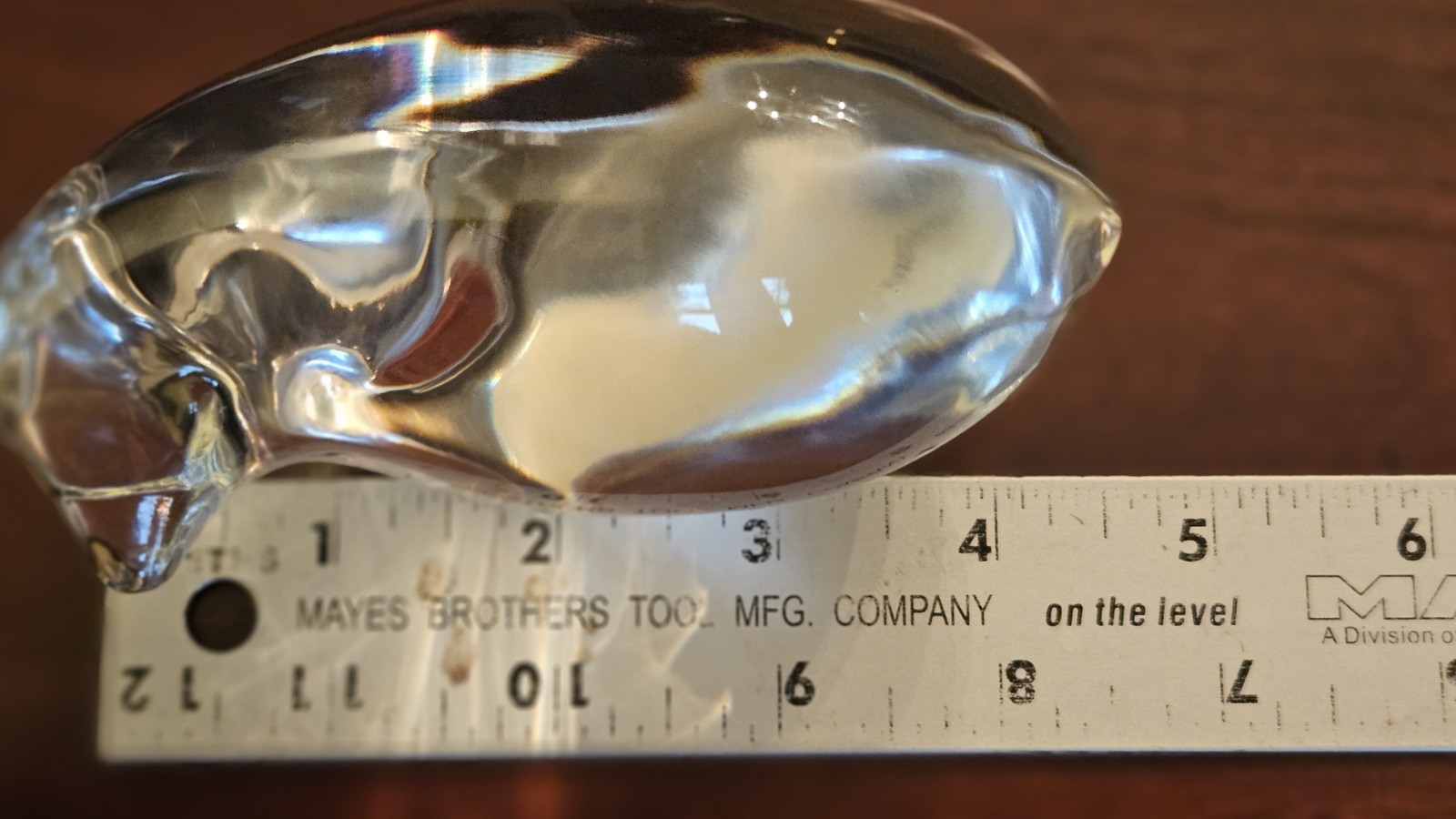 Dansk Crystal Polar Bear Figurine Paperweight Signed Scandinavian Denmark Glass