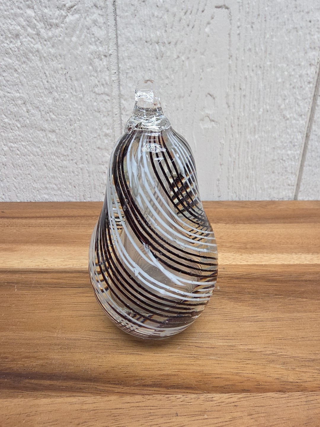 Vtg Murano Pear Shaped Uranium Glass 5.5″ 1.8lbs