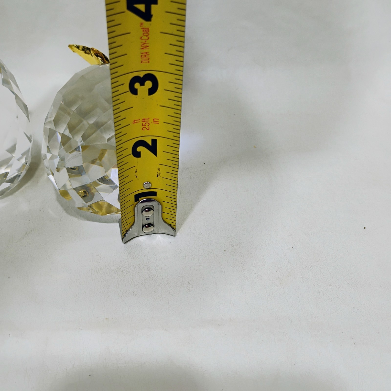 Crystal + Gold Pineapple Figurines Paperweight Set Of Two Pineapples 4.5″