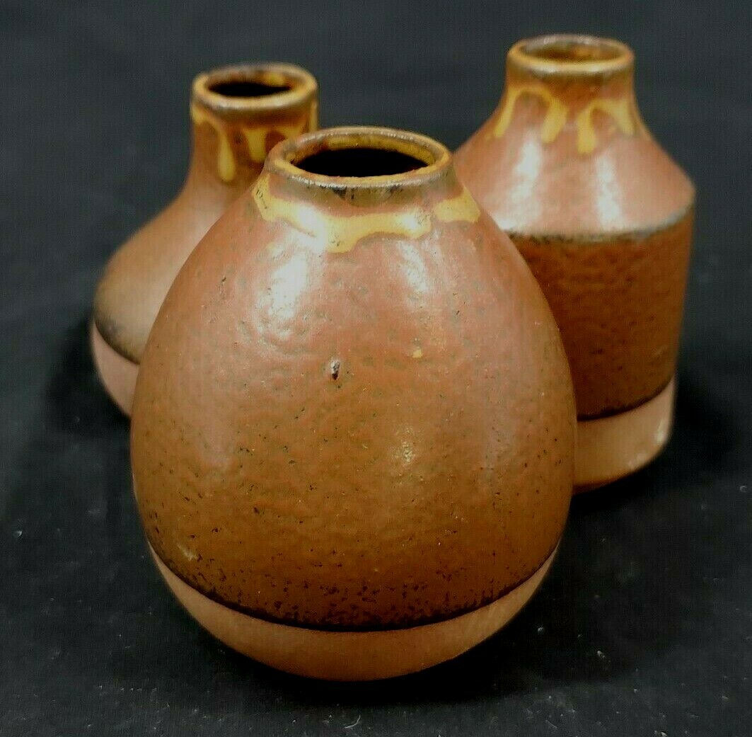 VINTAGE ~ Counterpoint of San Francisco ~Made in Japan Triple Vase in Earthtones
