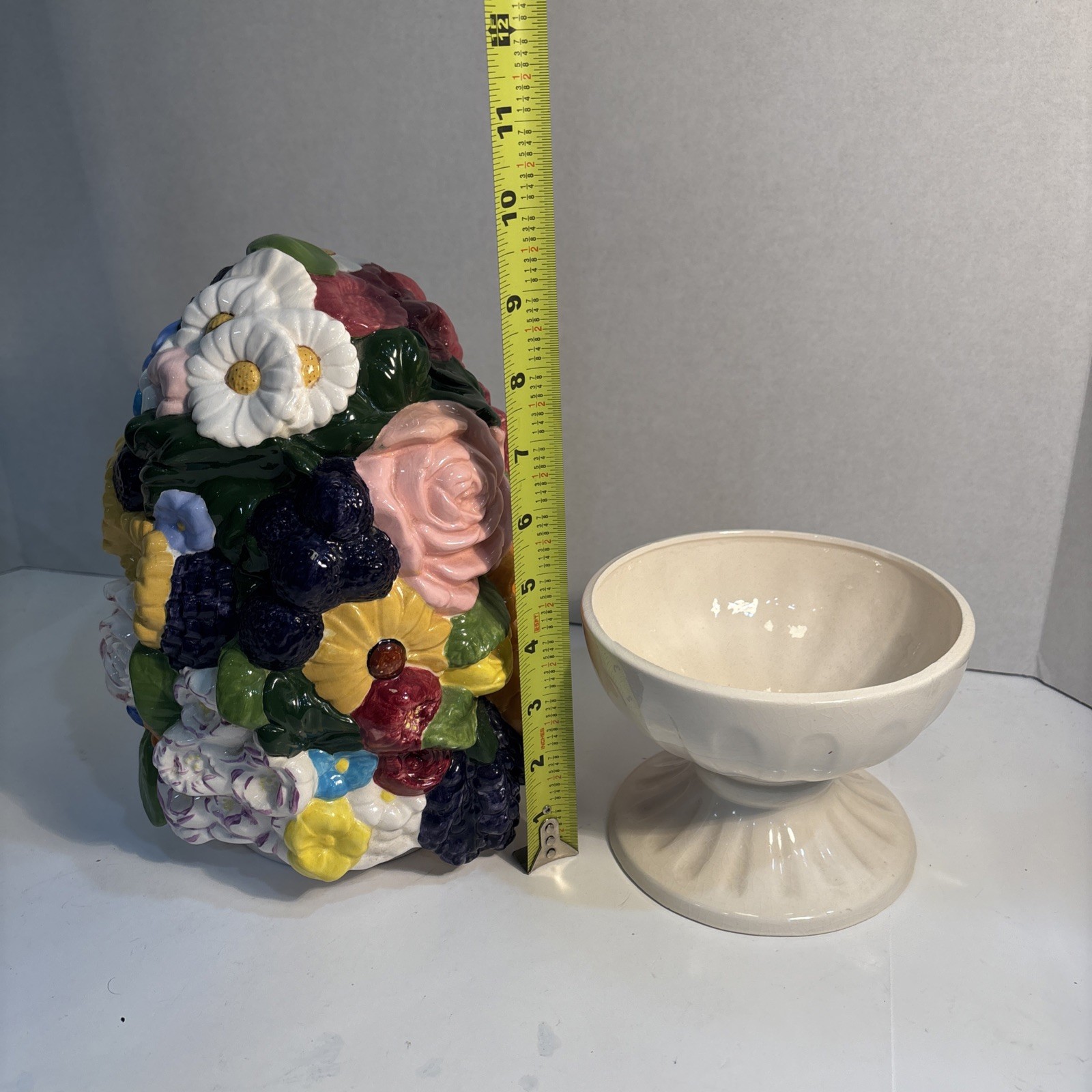 Holland Mold Vintage Ceramic Flower Vase 13” Signed By Artist and dated 1974