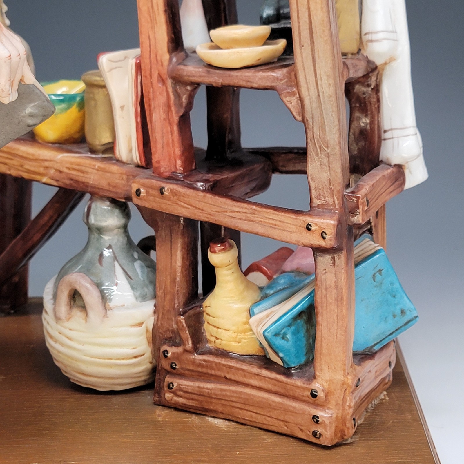 Vtg “The Alchemist Of Capodimonte” Porcelain Figurine Italy Large 17″ READ