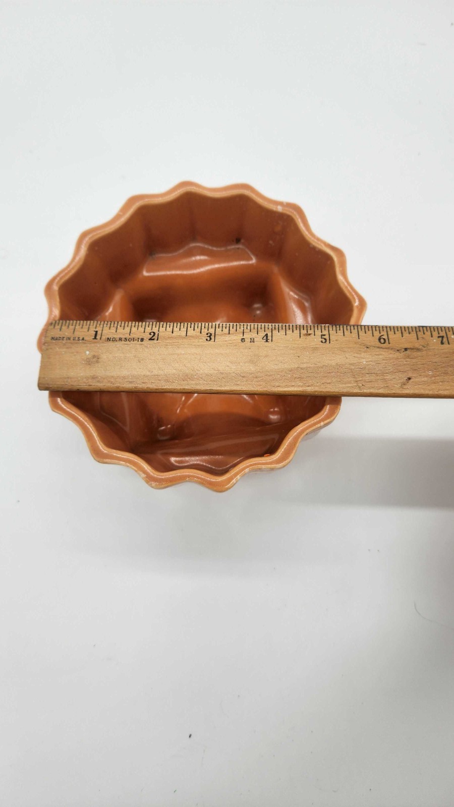 Vintage American Bisque Sequoia Ware 4003 Peach Spatter Footed Planter