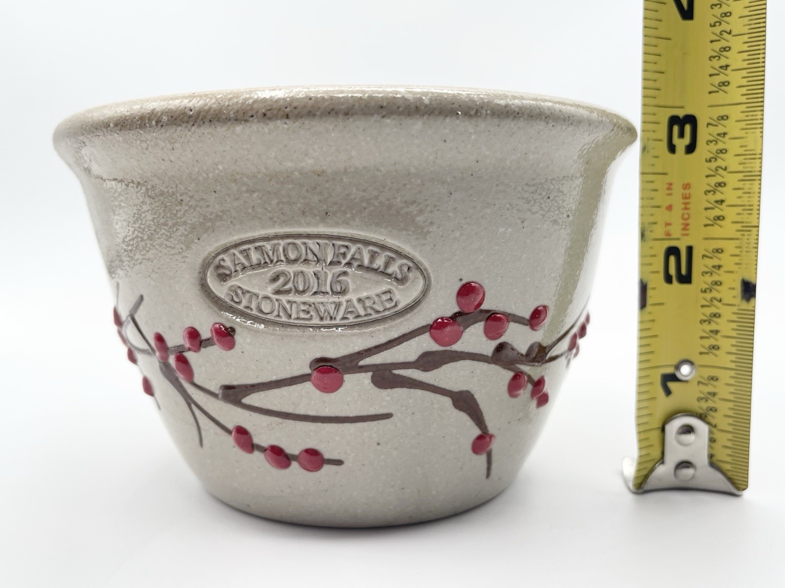 Salmon Falls Pottery Red Mountain Berry Pattern Small Bowl Stoneware 2016 Rare