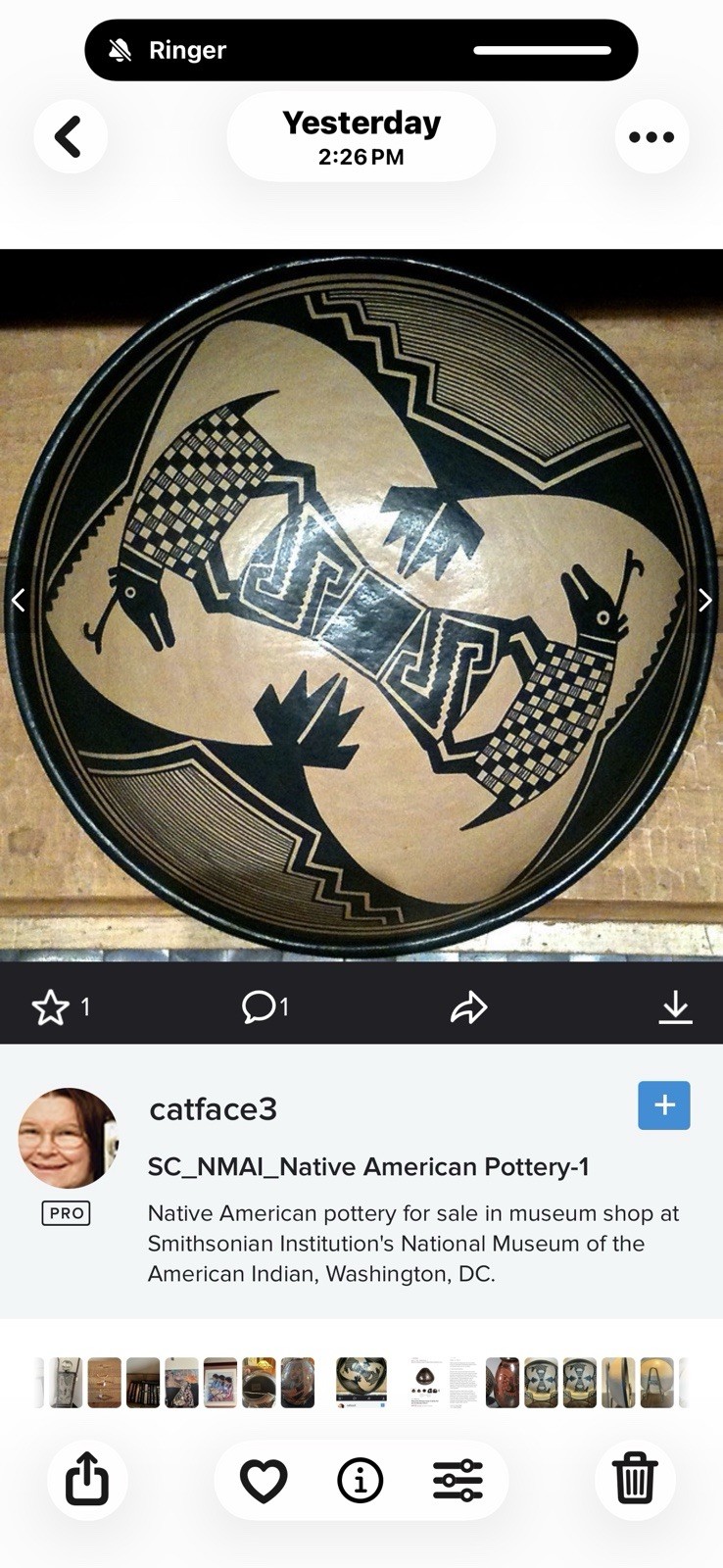 Gregorio Bracamonte Native American Pottery Bowl Plate 2003 Geometric Design