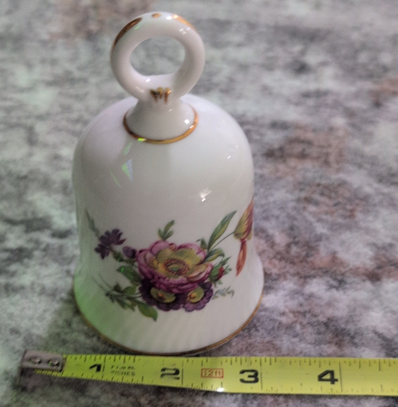 Oakley China Ltd Little Switzerland Bone China Floral Decorative Bell England