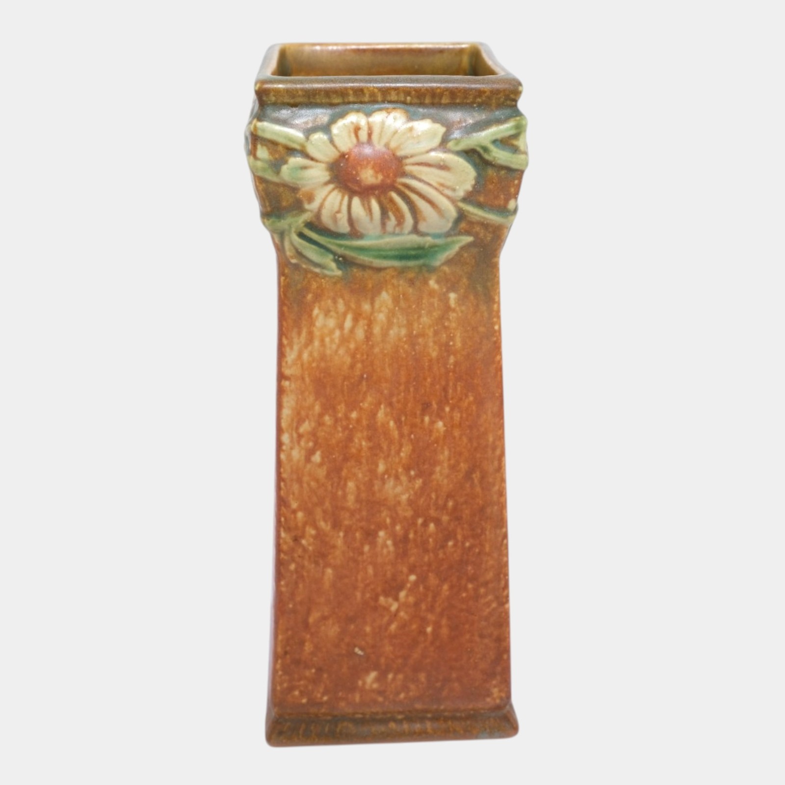 Roseville Dahlrose 1928 Vintage Arts And Crafts Pottery Flower Vase 371-10