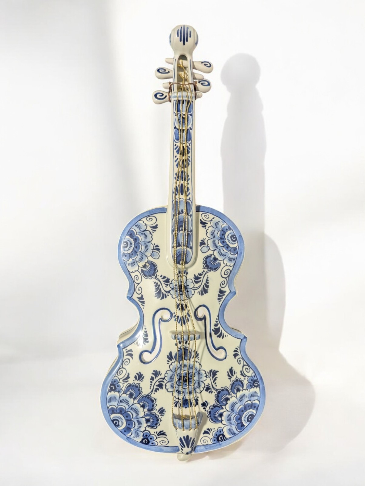 Blue Delft Violin, 19 Inch, Holland Hand Painted