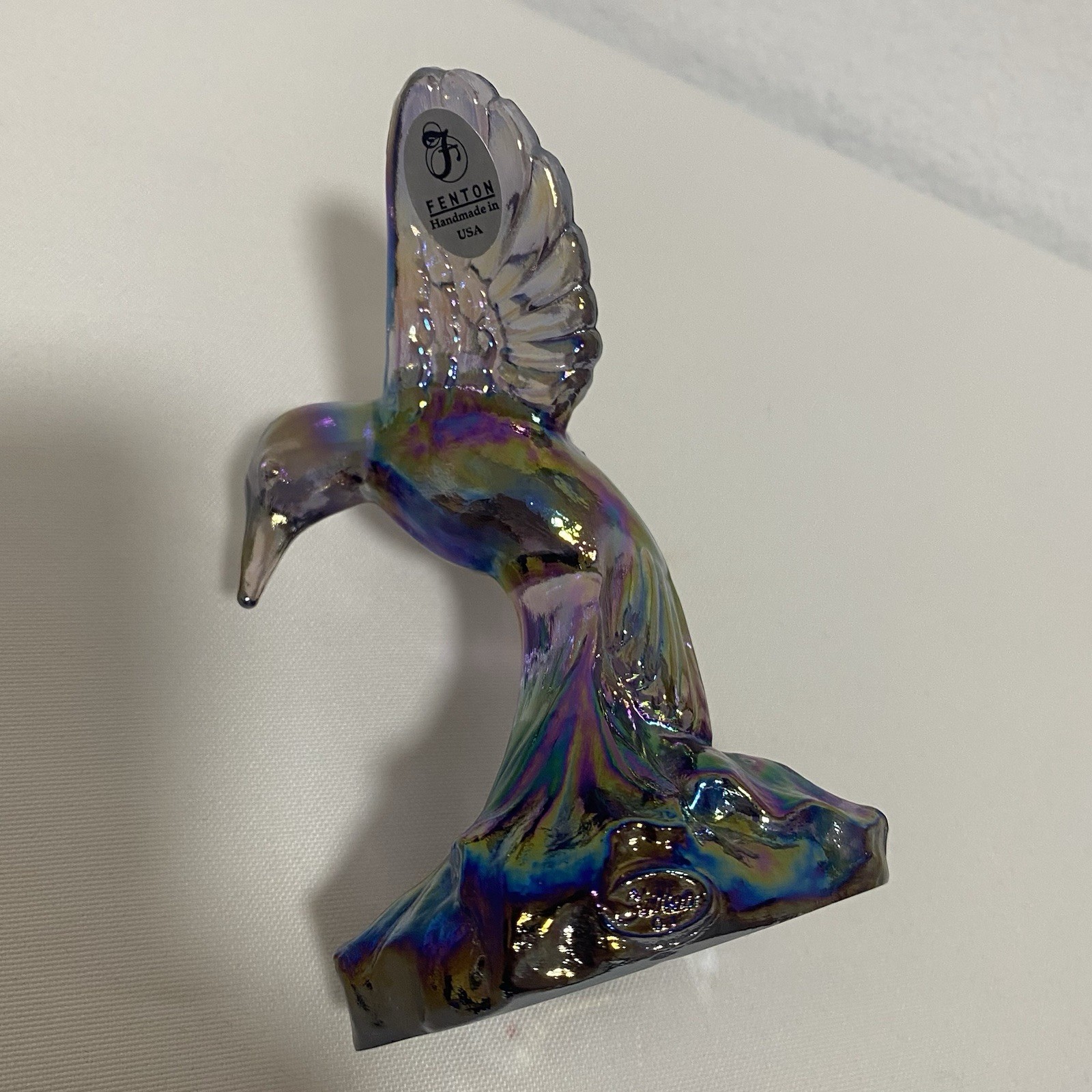 Fenton Hummingbird Figurine – Violet Iridescent ~ Vintage 2005