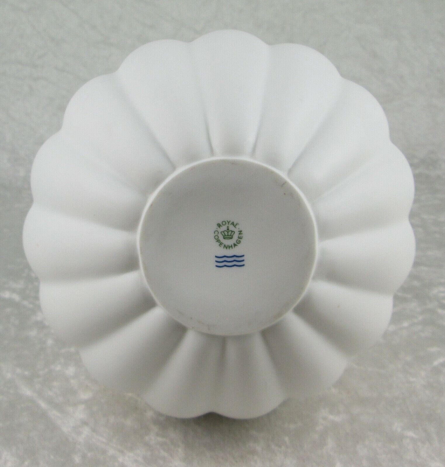Royal Copenhagen Porcelain Vase Ribbed Tapered 12 inches Tall Mid Century Modern
