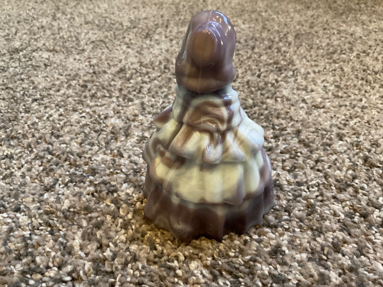 BOYD ART GLASS LOUISE DOLL purple & white- LOOK