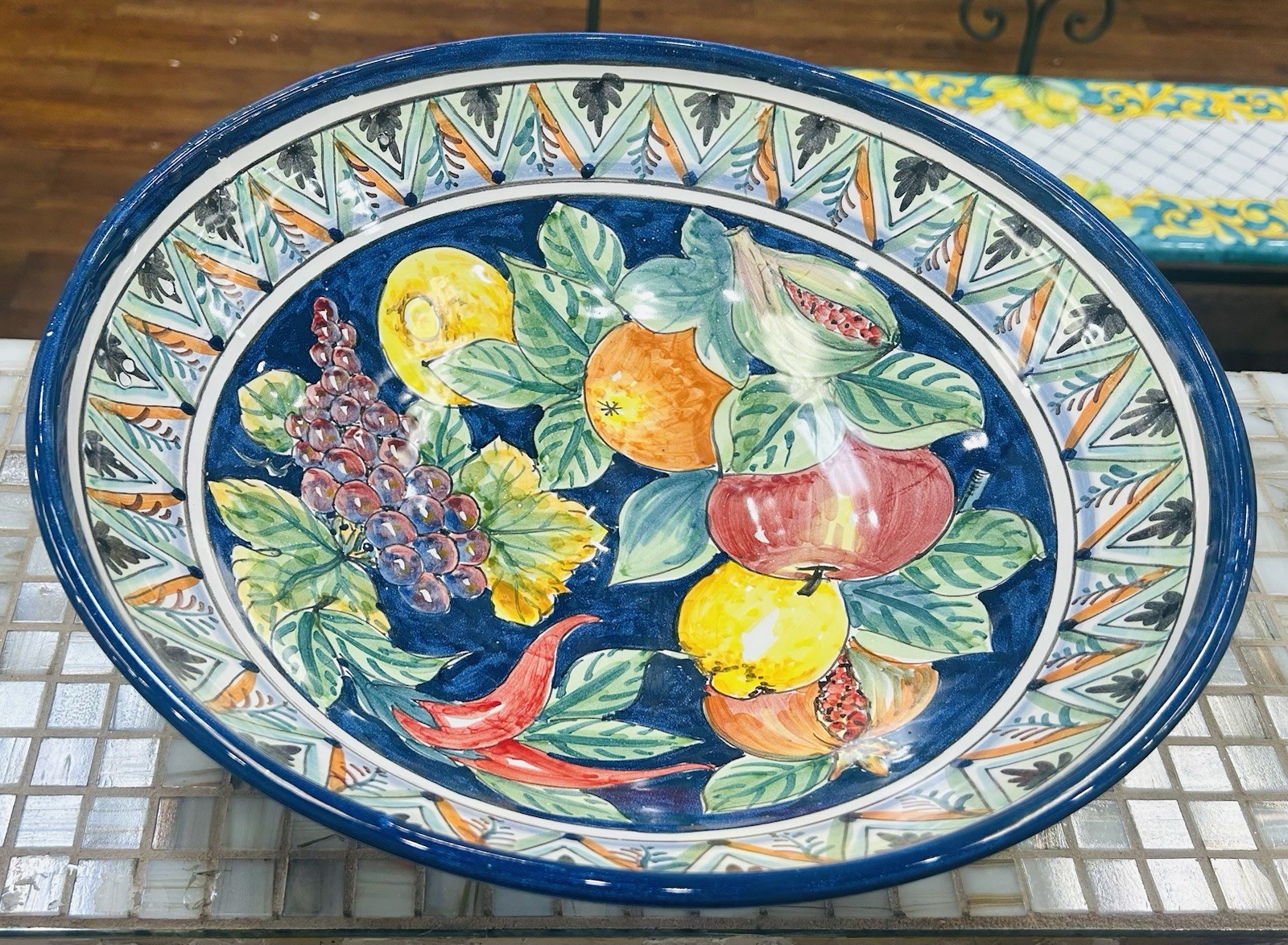 Vietri Pottery- 15’’ Bowl Made/painted By Hand In Italy