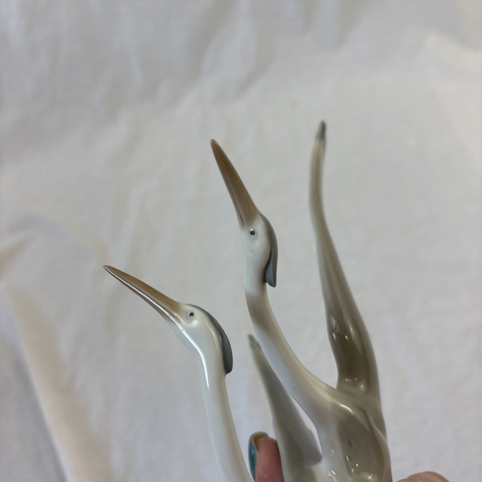 LLADRO NAO SPAIN RARE FIGURINE 2 STORKS / CRANES / HERONS IN FLIGHT