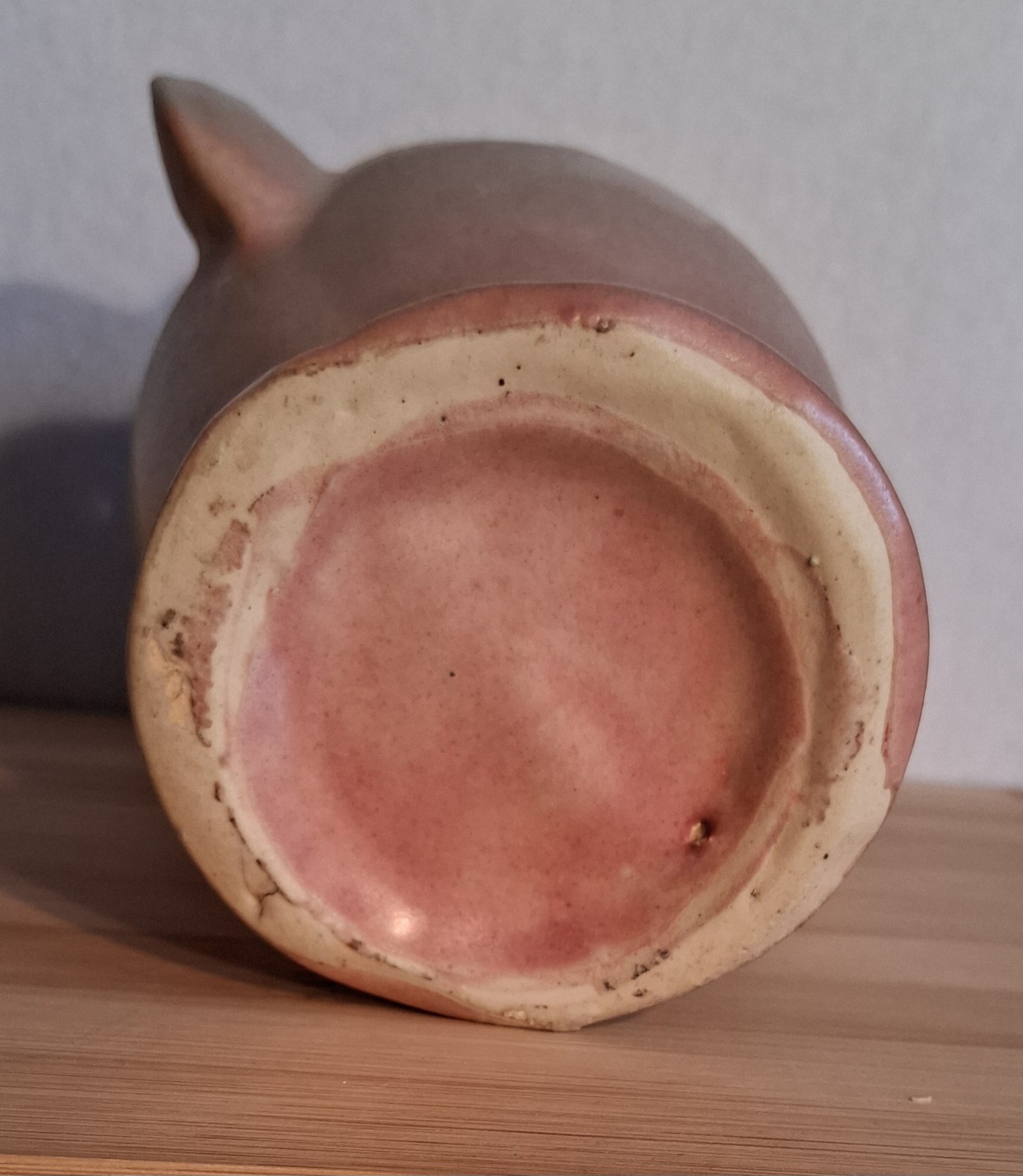 Vintage Niloak Pottery Two Handled Vase Pink & Green