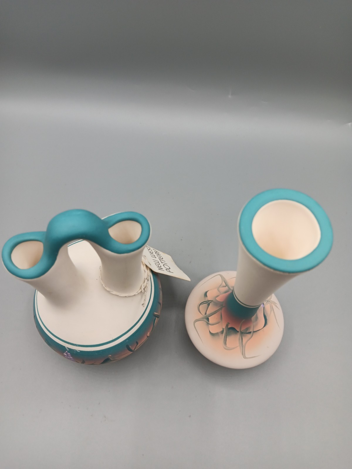 NEW WEST POTTERY Hand Painted Southwestern Wedding Vase 6.5 X 4.0 inch & Vase