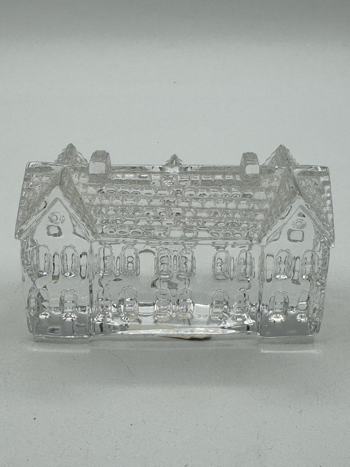 Stamped Waterford Crystal Lismore Village School Desk Paperweight No Box