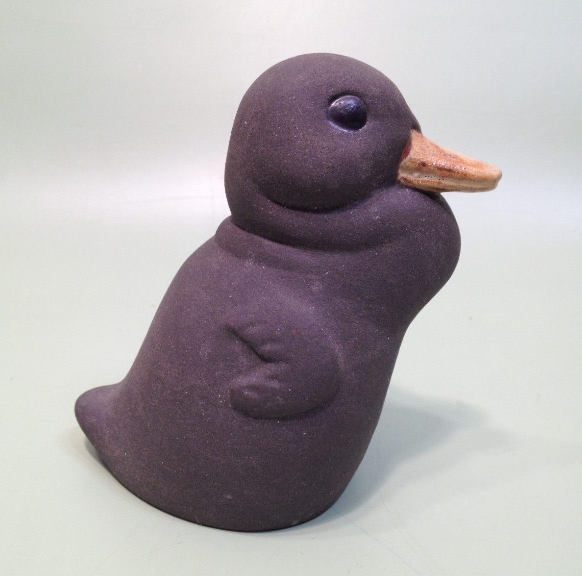 Vintage Chester Nicodemus Art Pottery Mr. Duck Squatting Figurine Animal Rare!