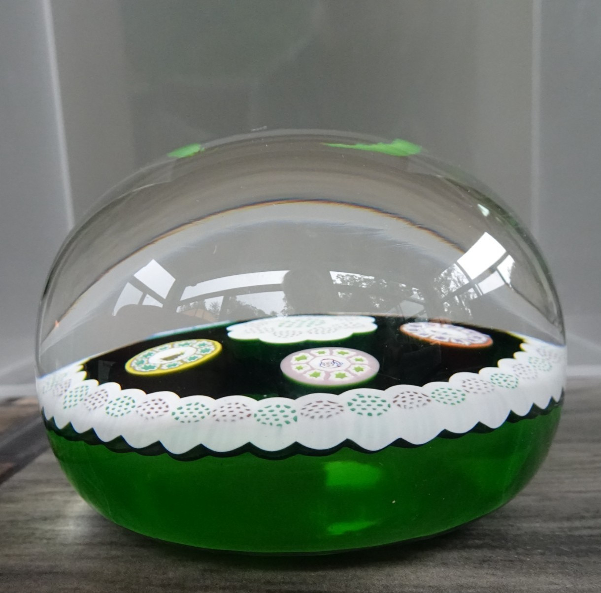 Perthshire Glass L/E 1981 Christmas Silhouettes Millefiori Paperweight #119