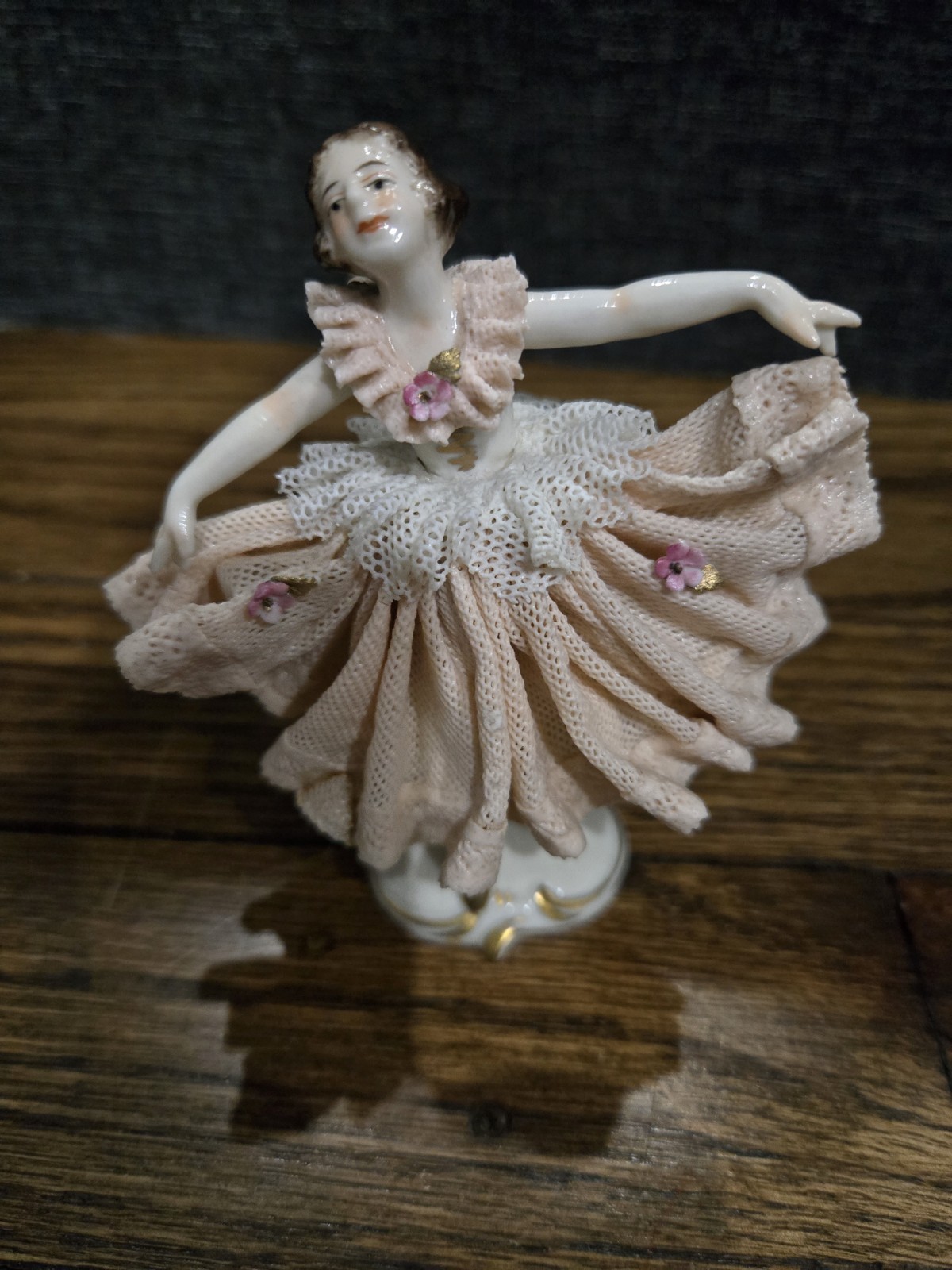 Antique Authentic Dresden Germany Porcelain China Ballet Figurine