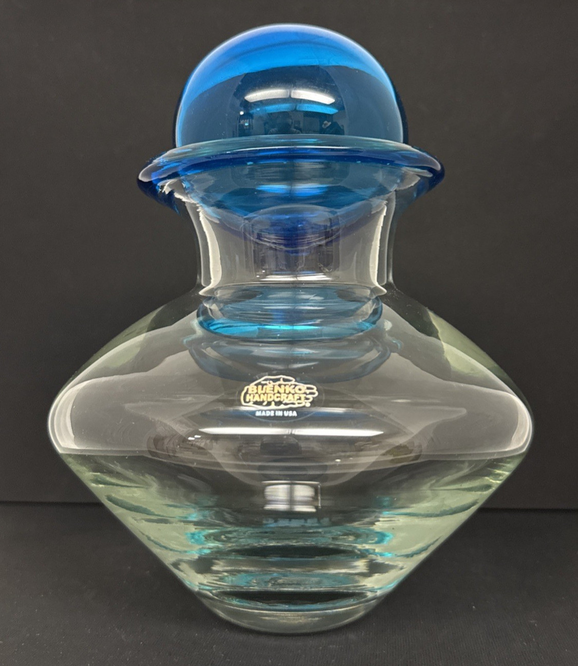 Blenko Glass Good Morning America Vase with Float Ball – Variation