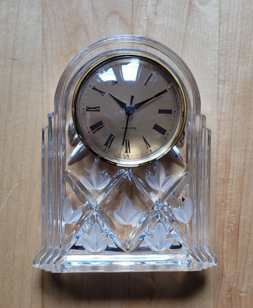 Royal Limited Crystal Beveled Dome Clock w/ Original box