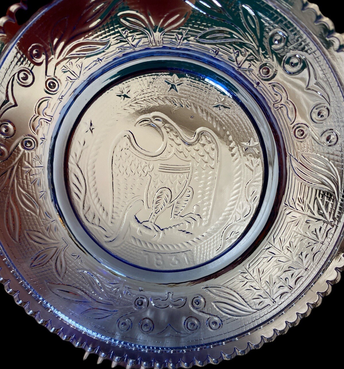 Vintage Westmoreland Glass Eagle 1831 Plate