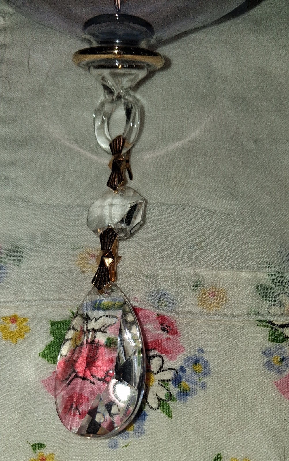 Egyptian NWT Museum Fine Glass Blown Hanging Ball Ornament Purple/Gold