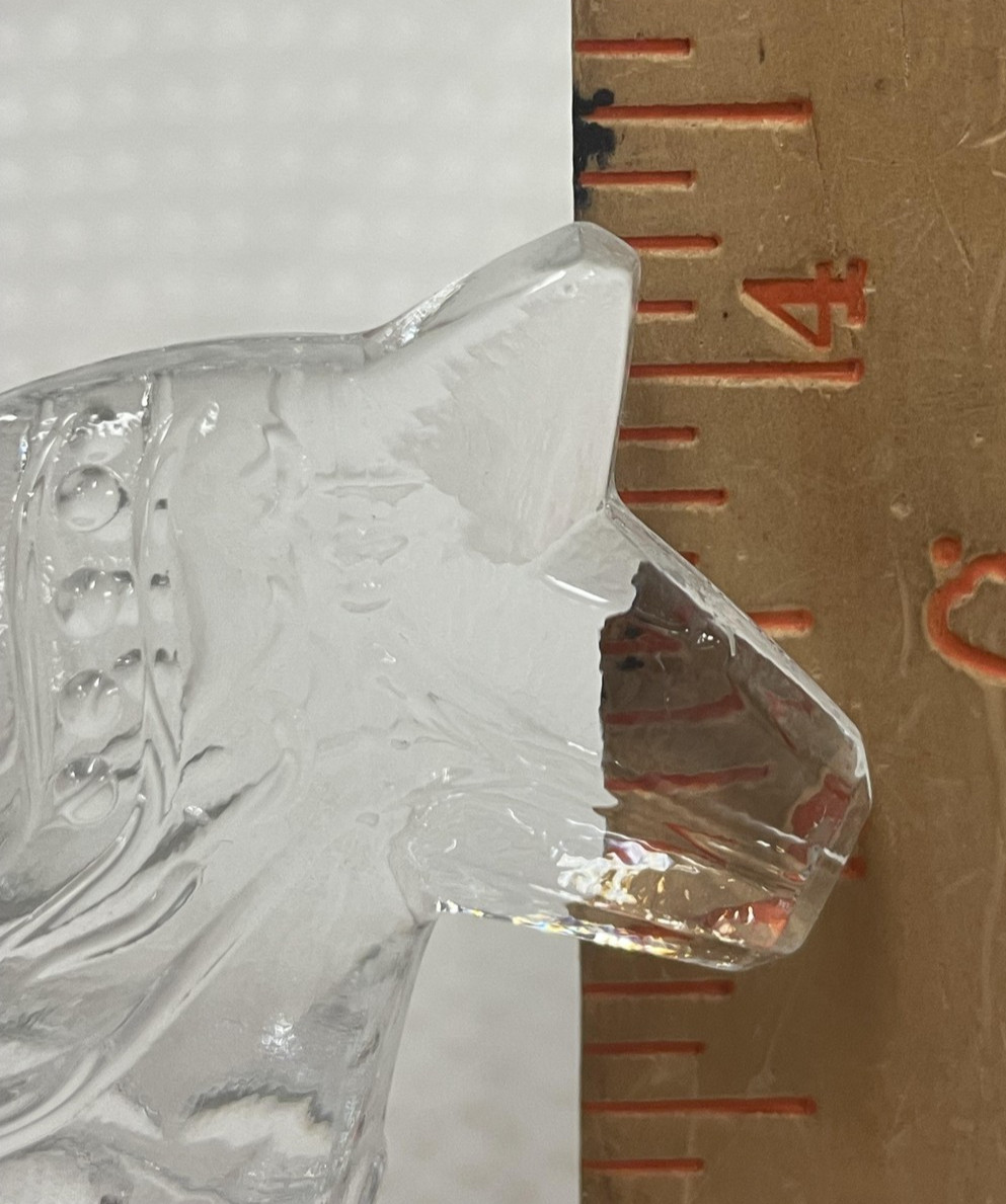 Lindshammar Sweden Glass Dala Horse Figurine Christer Sjogren Vintage 4.25″