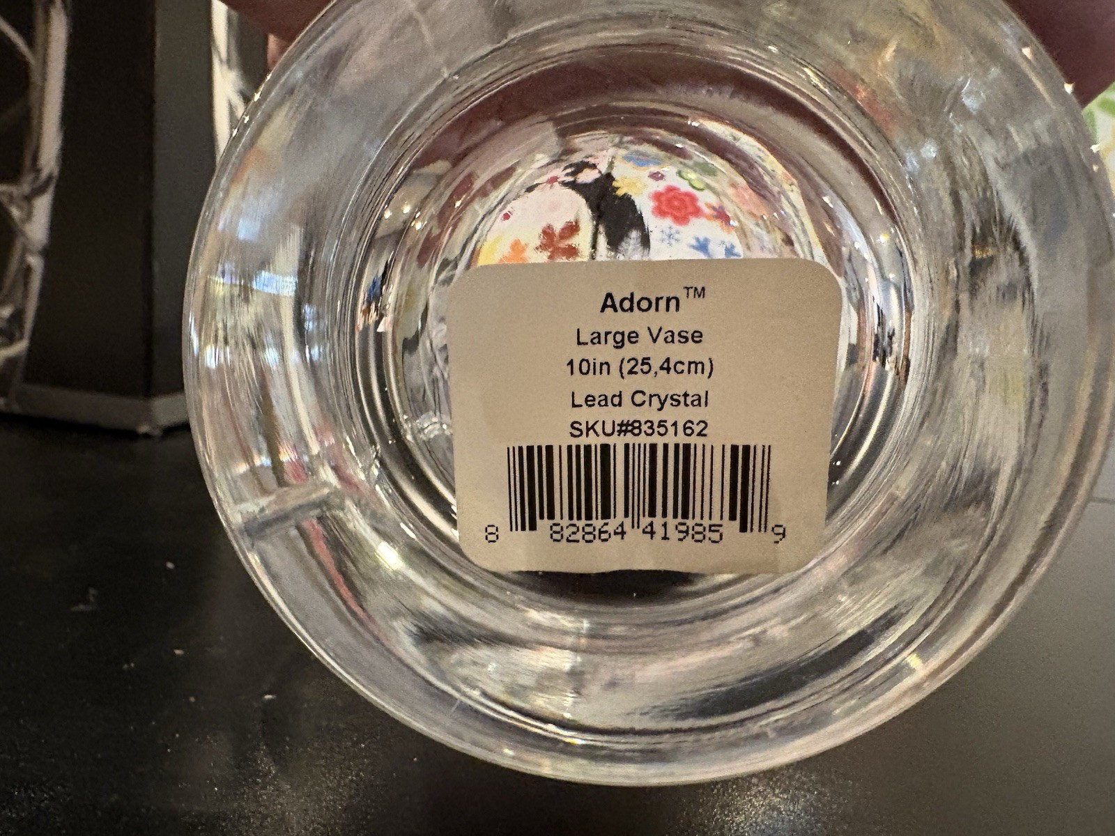 New Lenox Adorn Large Crystal Vase 10in Clear