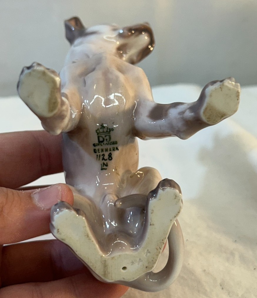 Vintage DAHL JENSEN Great Dane Porcelain Figurine 1128 ~ 5” Tall MINT!