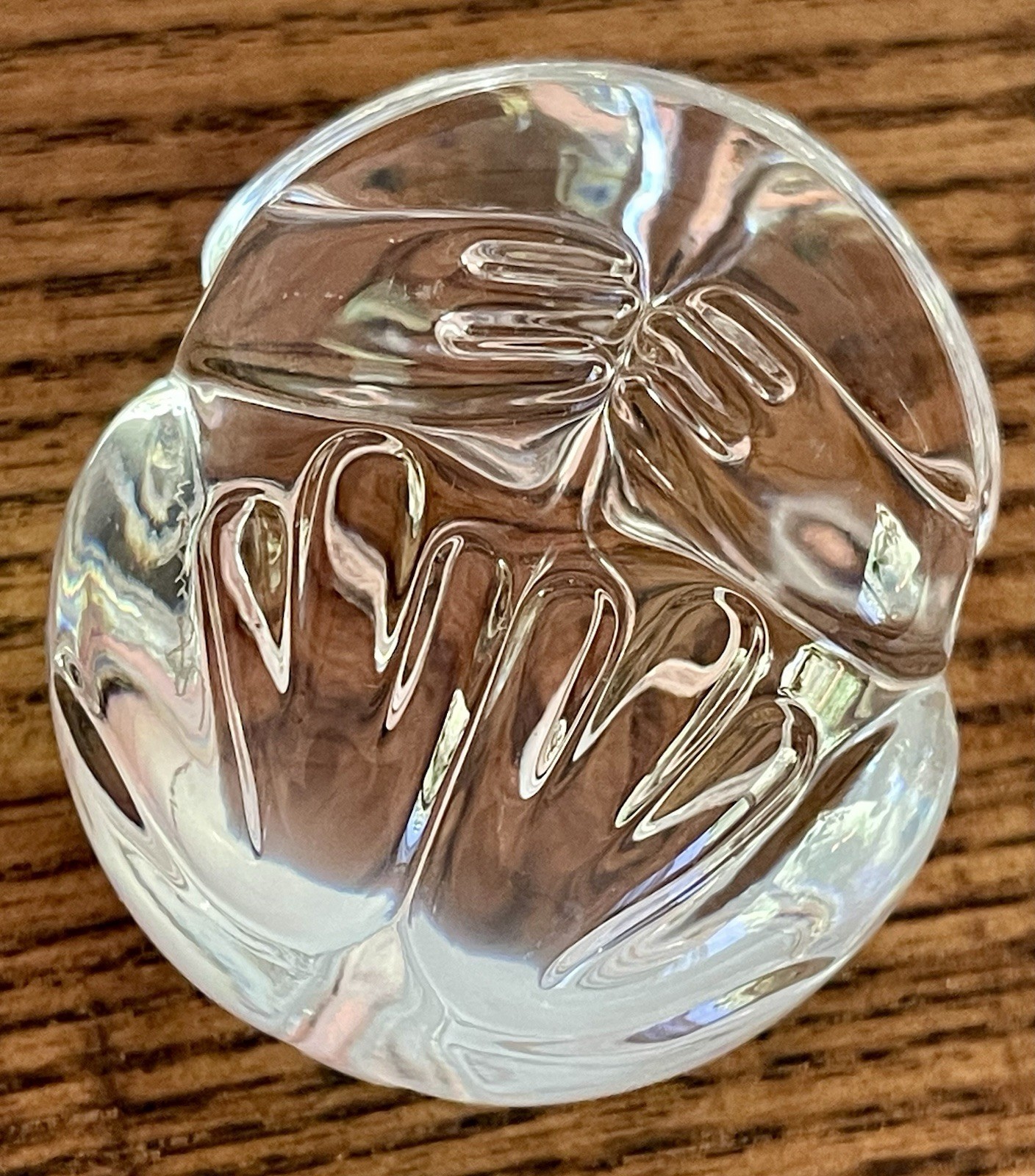 STEUBEN-Lloyd Atkins for Steuben Glass ‘Frog’ Hand-Cooler #5510-Signed 1974