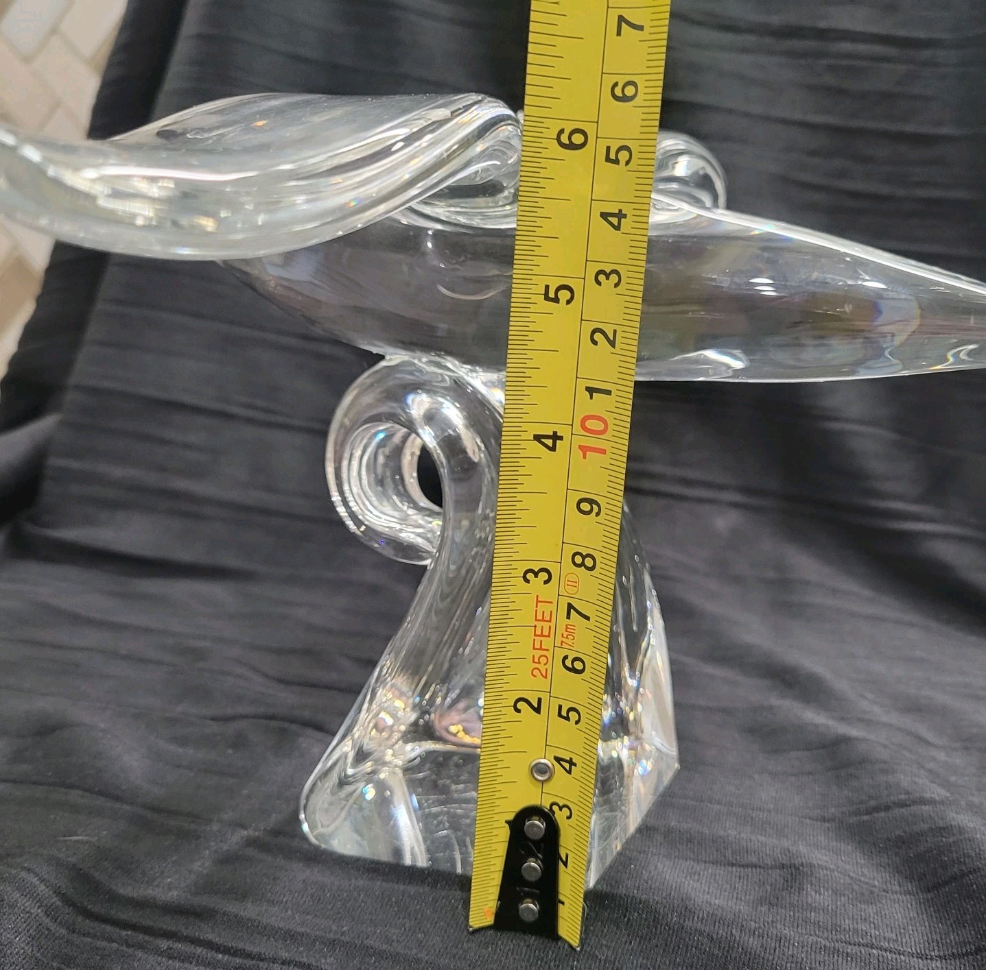 Steuben Glass Flying Seagull Figurine Signed By Lloyd Atkins READ!! HUGE HEAVY