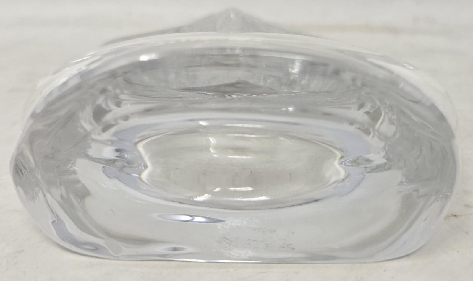 Magneficinet Large Crystal Glass Statue Of Owl Signed Duam France