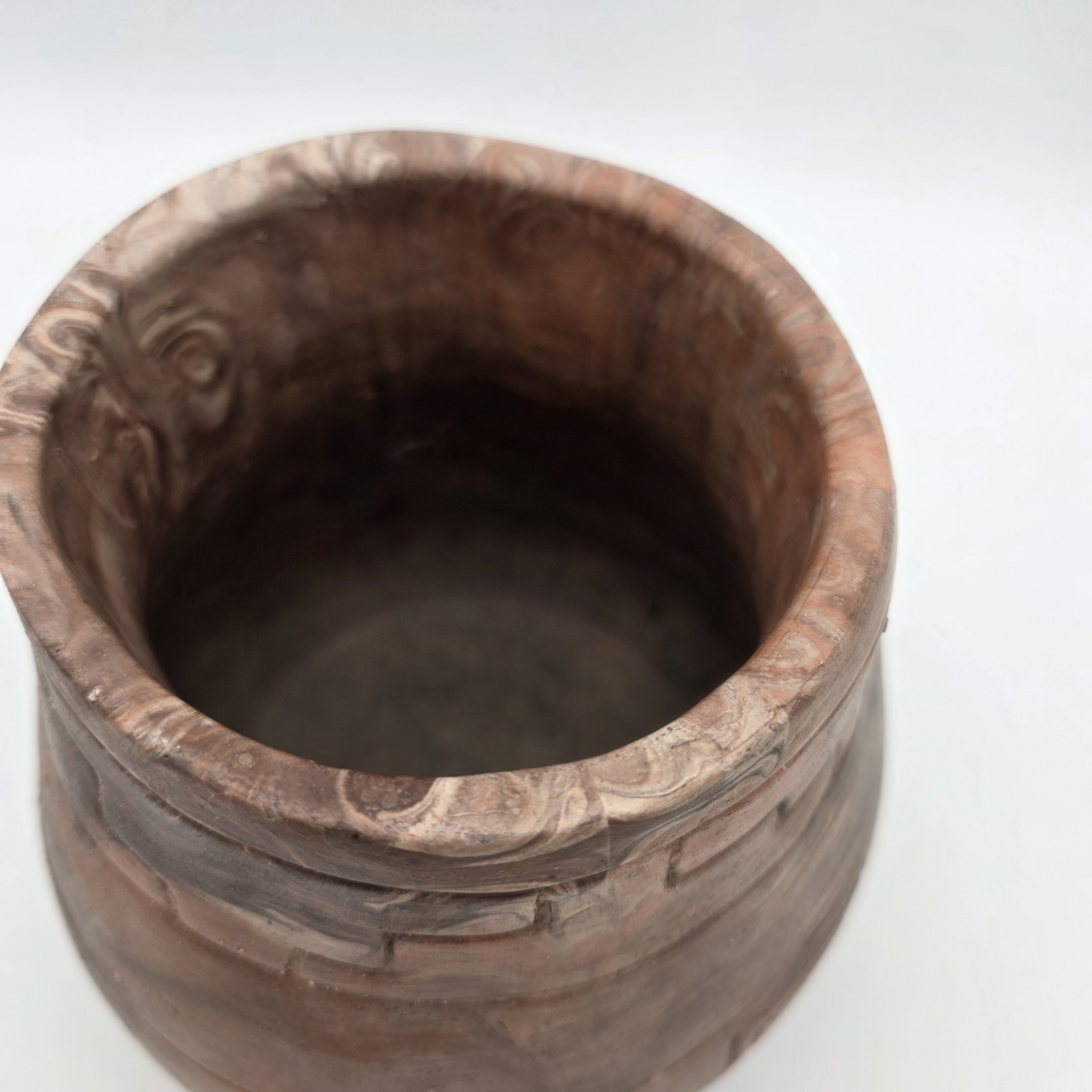 Studio Ceramic Pottery Vase Aztec Earth Tones