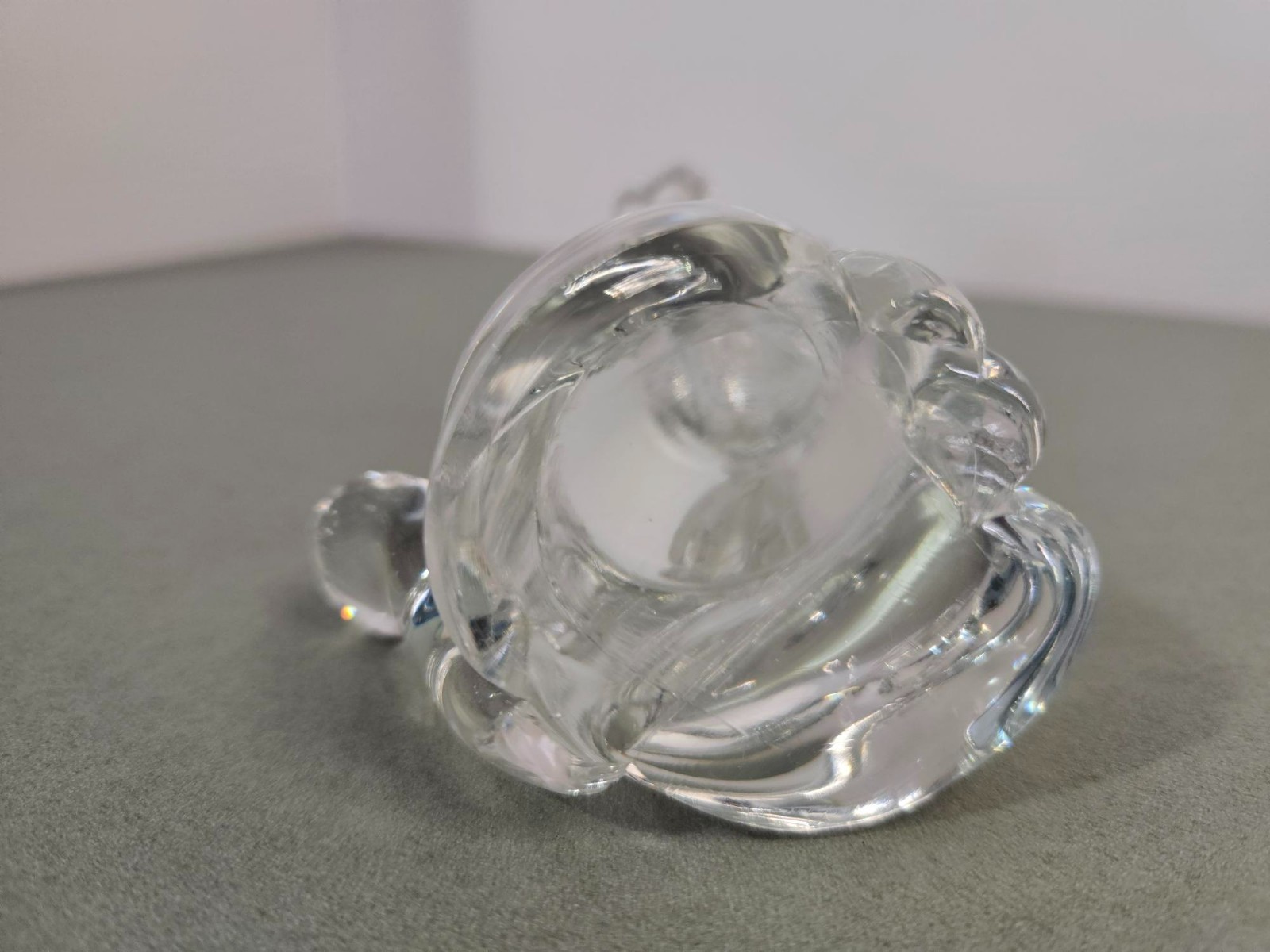 Hand blown Glass Poodle Figurine / Paperweight 5.5″ T