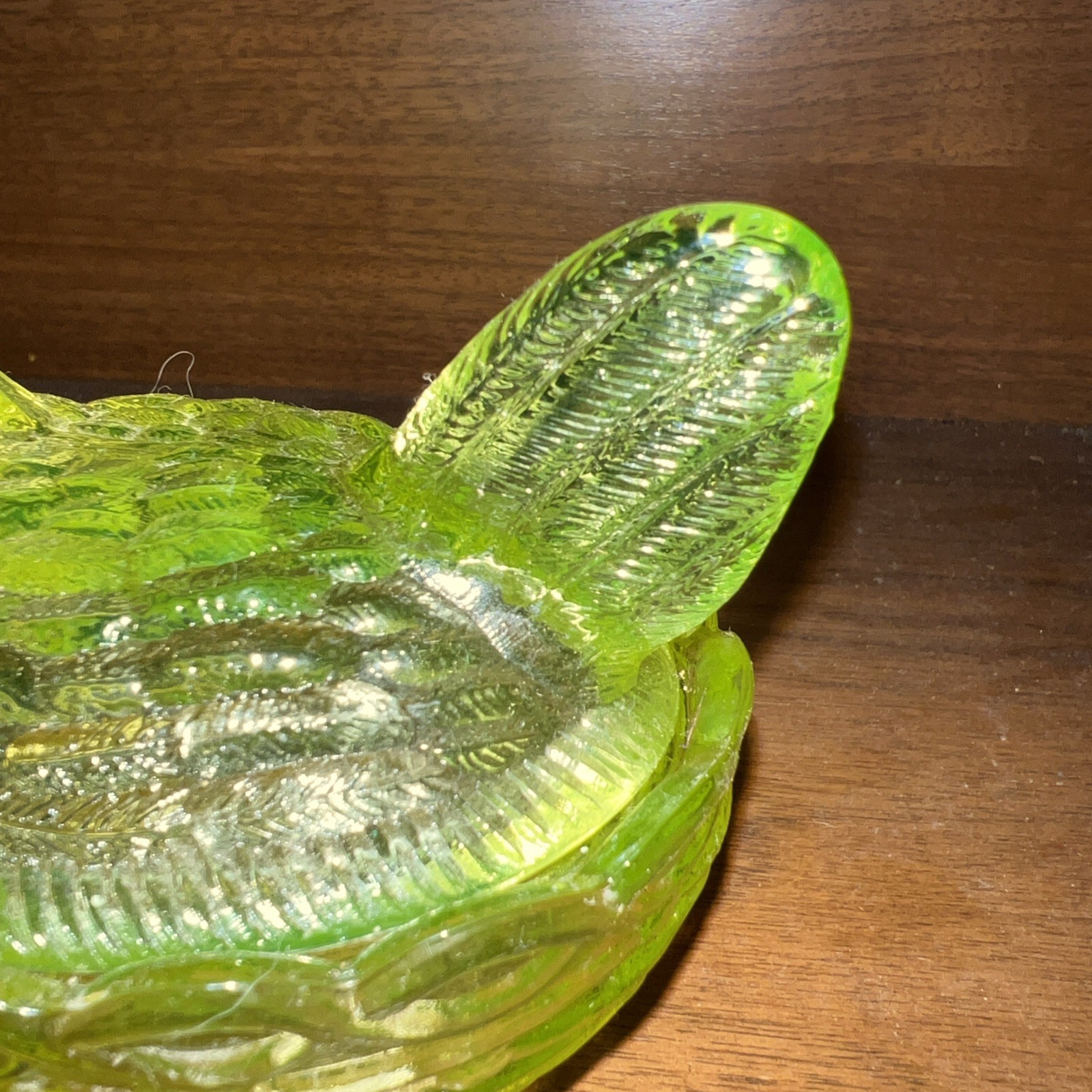 Mosser uranium glass hen on a nest