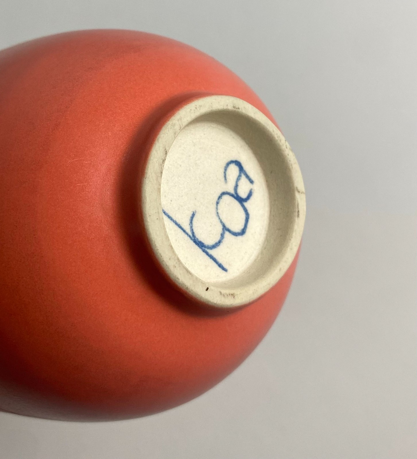 Handmade Ceramic Vessel [ KOA ] Made in Australia Orange Ombre Etched Finish