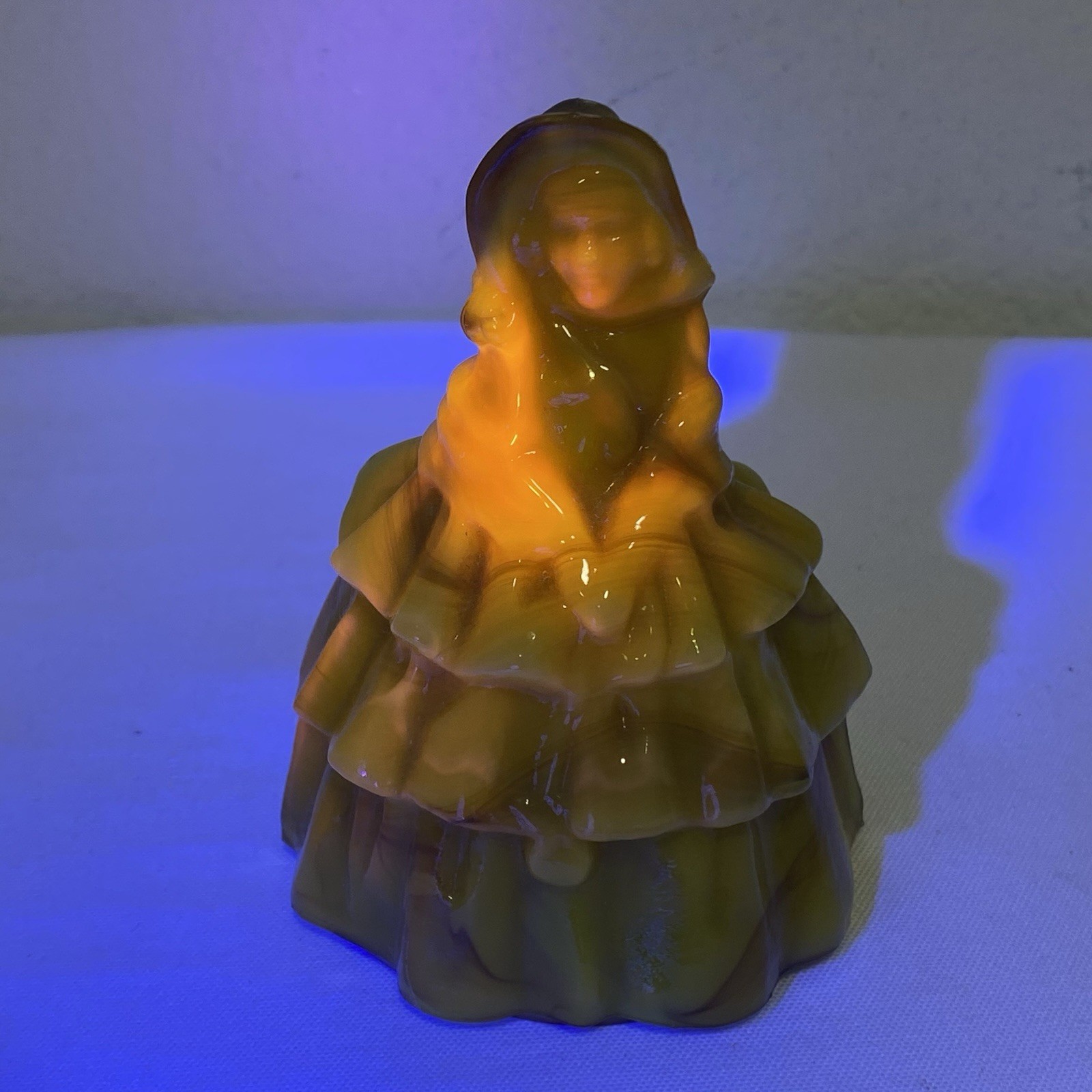 Boyd Glass “Louise” Zack Boyd Slag #17 Glows Orange Cadmium 11/10/1980 Vintage