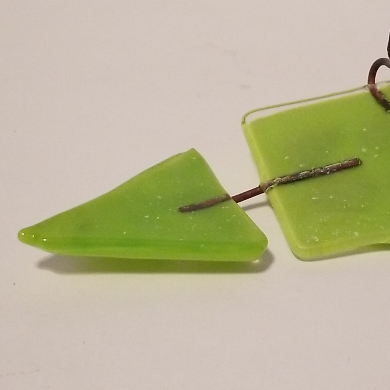 Alligator Hand Made Handcrafted Fused Glass & Metal 13″ Long, Posable and Cute