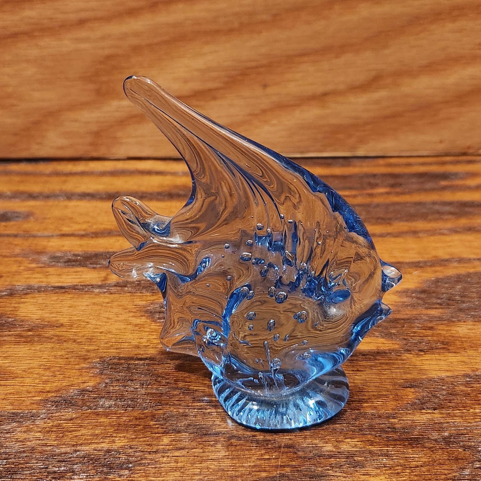 Murano Style Glass Fish Figurine Lot of 4 Paperweight Figures Hand Crafted
