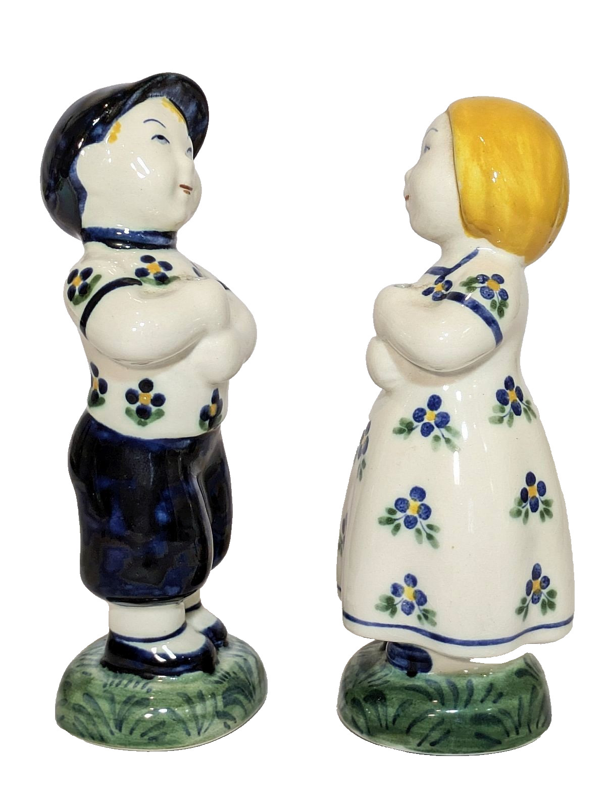 Vintage Pair Faience Flag Holders Royal Copenhagen – Jus – Aluminia