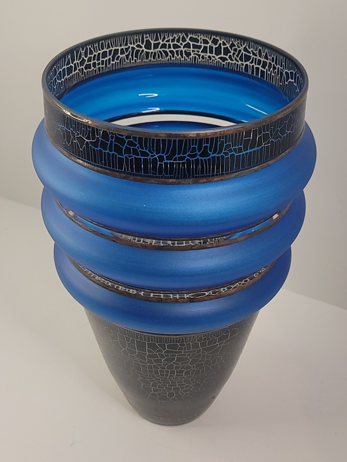 Vintage Postmodern Sculptural Glass Vase Signed by Artist 80’s