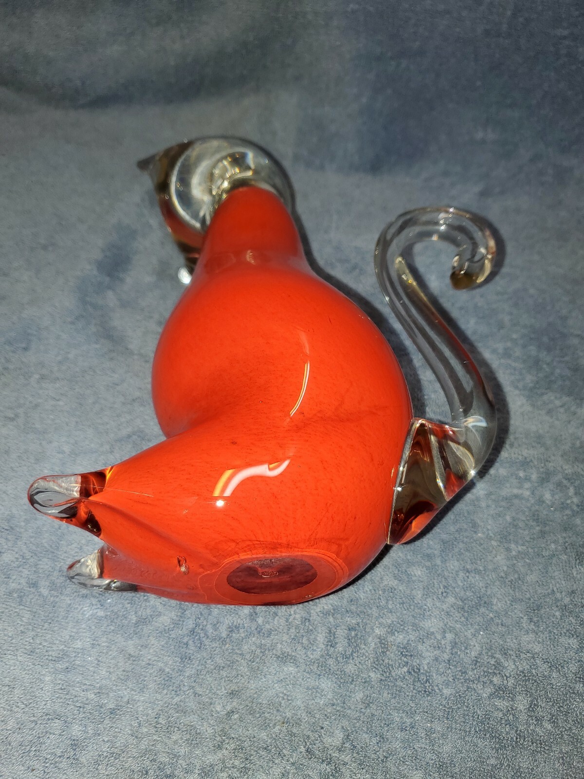 11 5/8″ -10lbs 5 oz LARGE MURANO Glass RES CAT MURANO